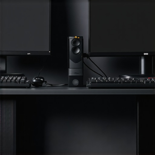 A professional 4K video editing setup with powerful hardware components
