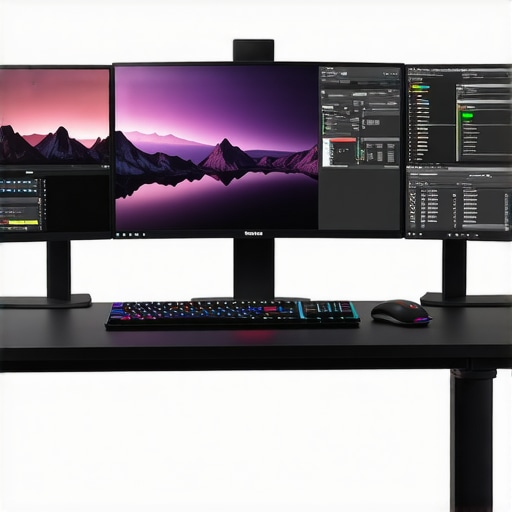 Professional 4K video editing workstation with high-performance GPU and calibrated display