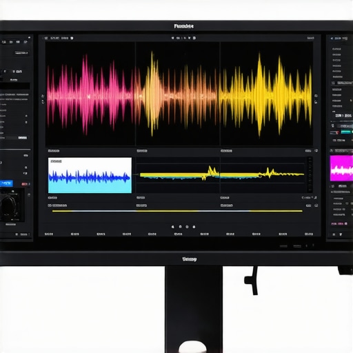 A professional-grade 4K monitor showcasing wide color gamut and HDR for video editing.