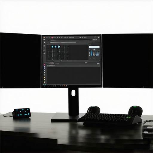 High-performance 4K editing workstation with multiple GPUs and calibrated monitor.
