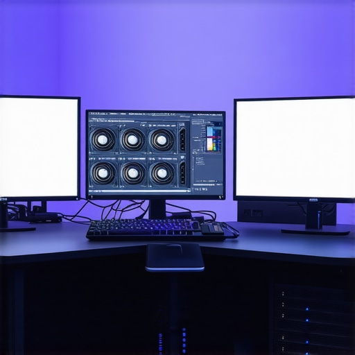 A tech-savvy workspace showcasing high-performance hardware for 4K editing