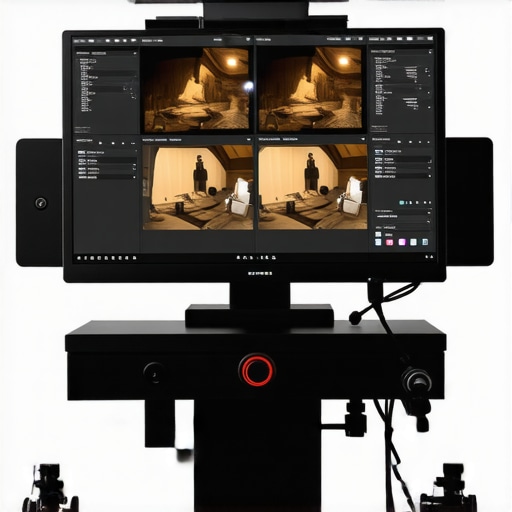 Color grading monitor with auto-calibration in an editing studio