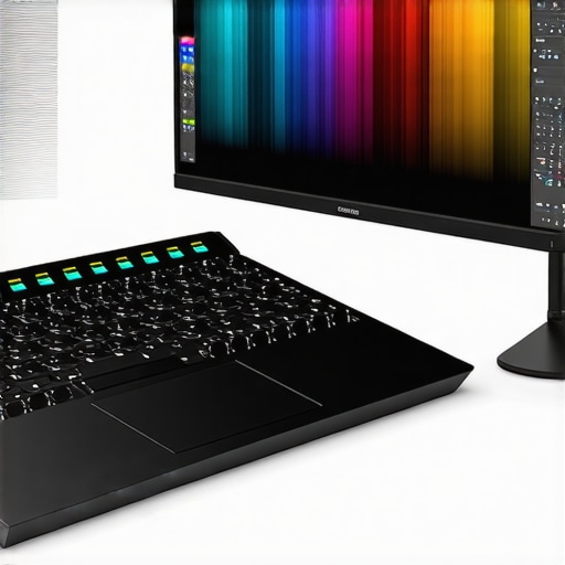 A professional editing workstation featuring a high-performance GPU, dedicated color grading hardware panel, and 4K monitor demonstrating precise color adjustments.