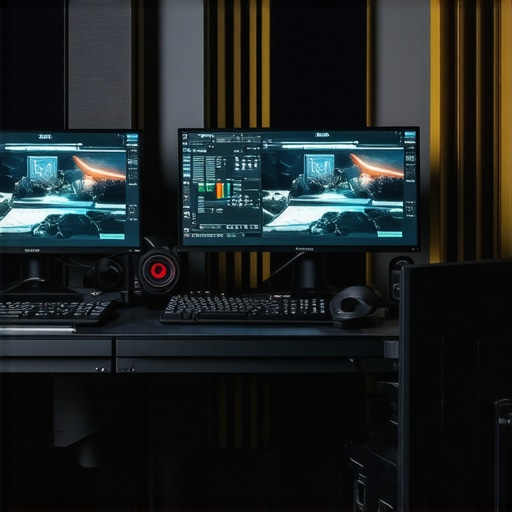 A professional 4K editing station with multiple calibrated monitors, a high-performance GPU, and proxy workflow tools.
