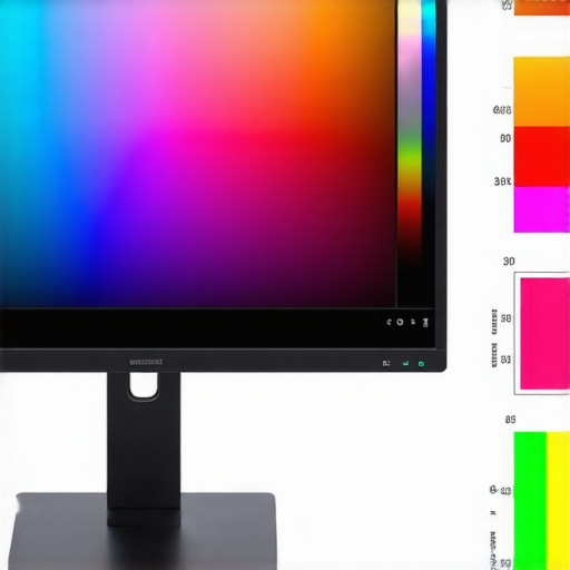 A gaming monitor setup optimized for color accuracy in professional video editing.