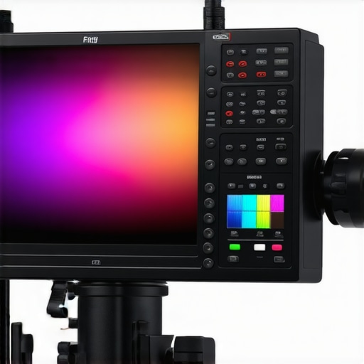 A professional 4K color grading monitor with calibrated color display