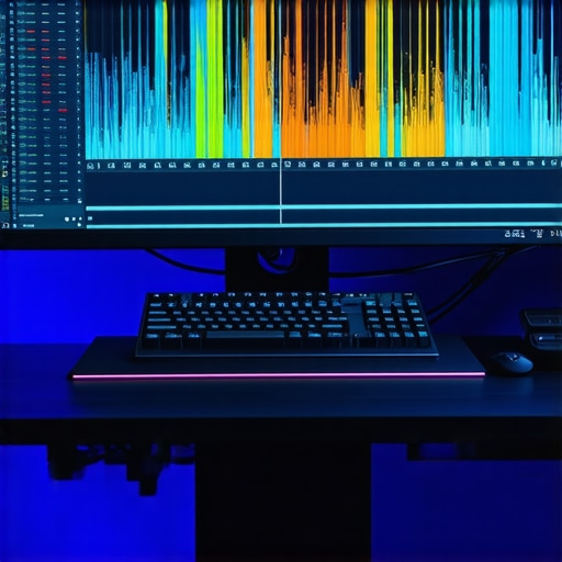 Professional video editing workstation featuring a high-performance GPU and a large, color-accurate 4K monitor.