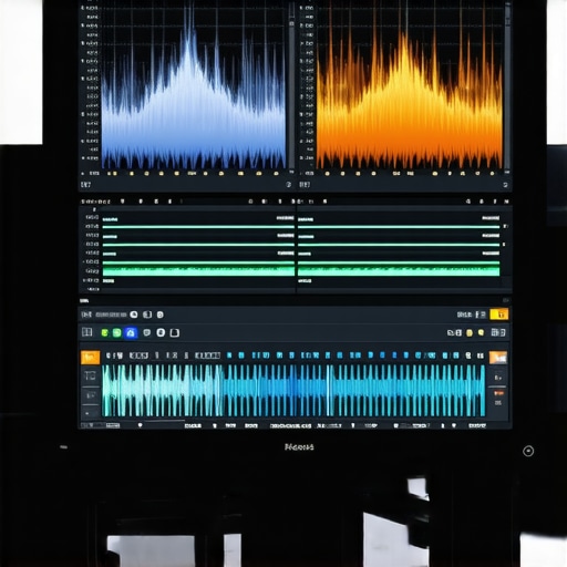 Studio monitor showing detailed color grading interface in a professional editing environment