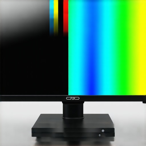 A spectrophotometer measuring the spectral output of a color grading monitor