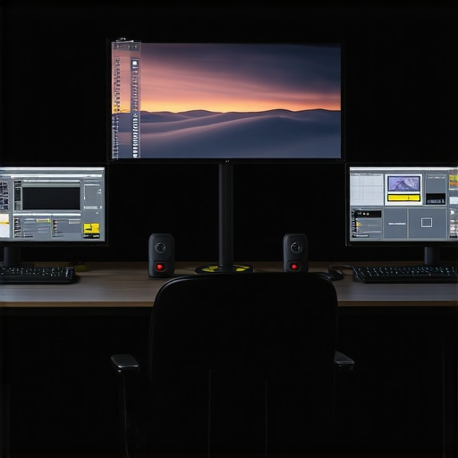 Professional multimedia workstation with high-performance hardware for 4K video editing