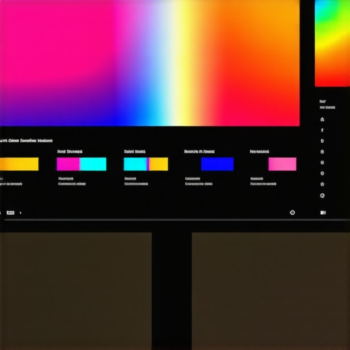 Display showing AI calibration adjustment interface with color graphs