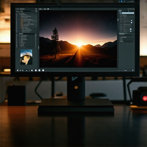High-end monitor used for HDR color grading in professional editing studio.