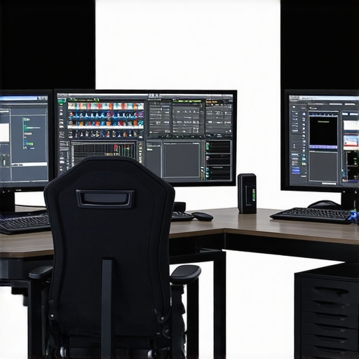 A modern, scalable video editing workstation equipped with multiple GPUs, high-capacity storage, and cloud integration for 16K editing
