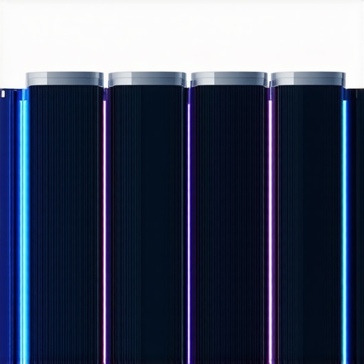 Futuristic GPU cluster with interconnected units optimized for 8K and 12K workflows