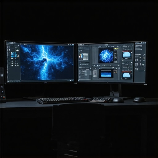 A professional editing station featuring high-performance GPU and storage optimized for 8K video proxy workflows.