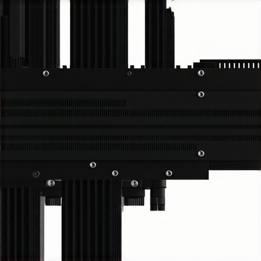 A futuristic GPU design highlighting high-bandwidth memory and dedicated HDR processing cores.