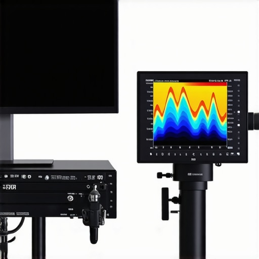 Device performing spectral analysis on a professional HDR monitor for precise color calibration.