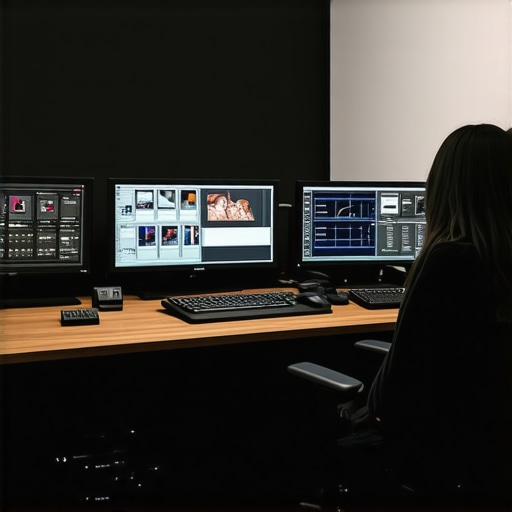 High-end color grading studio featuring nano-LED monitors for precise color work.