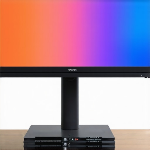 A professional-grade HDR monitor calibrated for precise color grading showcasing vibrant imagery.