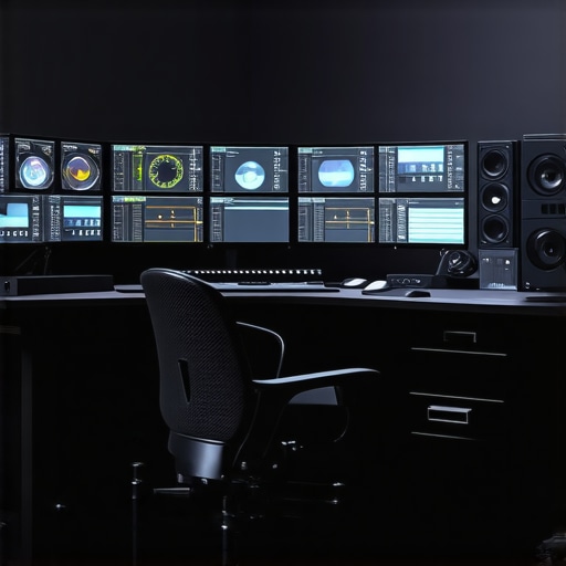 A high-tech editing suite with modular hardware and ultra-fidelity displays.