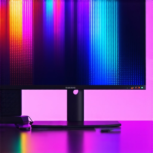 High-end GPU with AI cores connected to a quantum dot HDR display illustrating color grading process