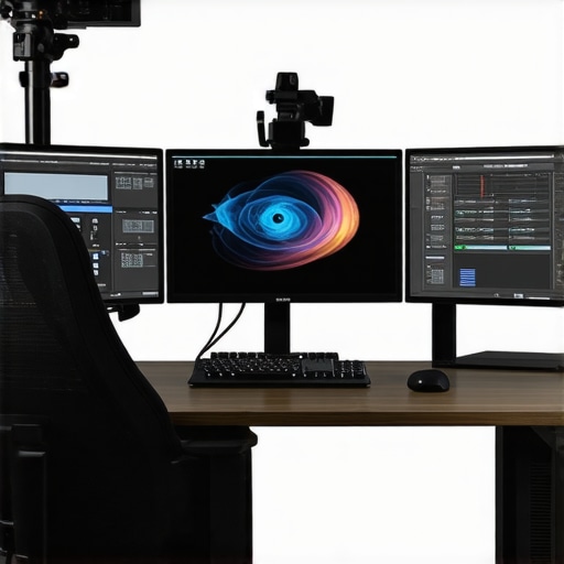 Futuristic 4K editing workstation featuring nano-LED display and powerful hardware for professional video production