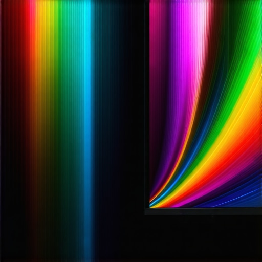 A professional display showcasing advanced spectral calibration and vibrant HDR color spectrum.
